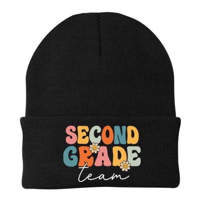 Second Grade Team Retro Groovy Back To School 2nd Grade Beanie