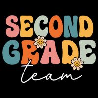 Second Grade Team Retro Groovy Back To School 2nd Grade Drawstring Bag