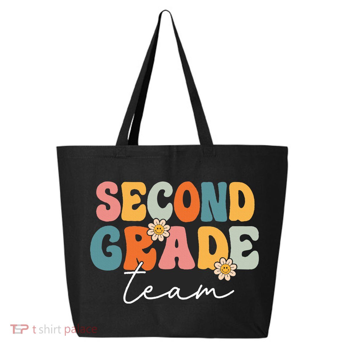 Second Grade Team Retro Groovy Back To School 2nd Grade 25L Jumbo Tote