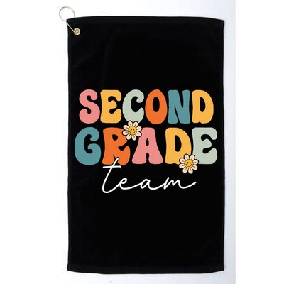 Second Grade Team Retro Groovy Back To School 2nd Grade Golf Towel