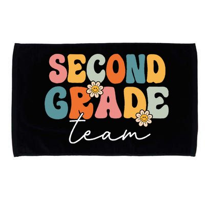 Second Grade Team Retro Groovy Back To School 2nd Grade Microfiber Hand Towel