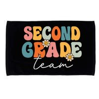 Second Grade Team Retro Groovy Back To School 2nd Grade Microfiber Hand Towel