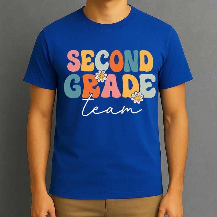 Second Grade Team Retro Groovy Back To School 2nd Grade T-Shirt