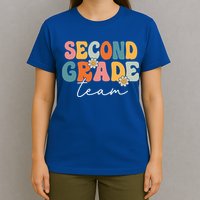Second Grade Team Retro Groovy Back To School 2nd Grade T-Shirt