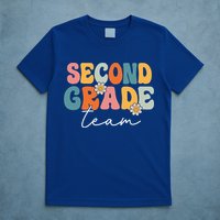 Second Grade Team Retro Groovy Back To School 2nd Grade T-Shirt