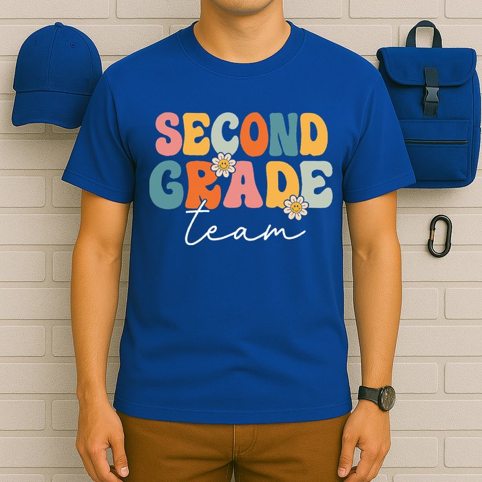 Second Grade Team Retro Groovy Back To School 2nd Grade T-Shirt