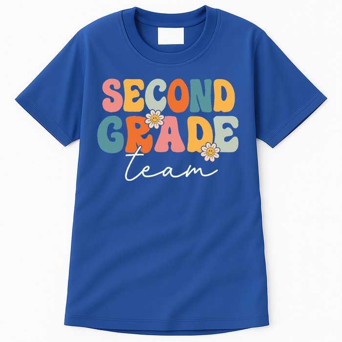 Second Grade Team Retro Groovy Back To School 2nd Grade Tall T-Shirt