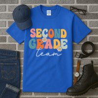 Second Grade Team Retro Groovy Back To School 2nd Grade Tall T-Shirt