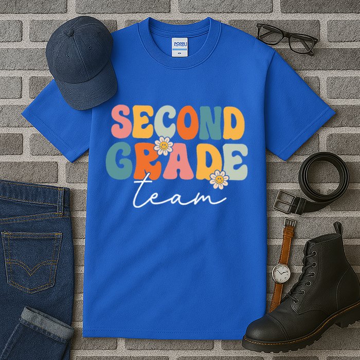 Second Grade Team Retro Groovy Back To School 2nd Grade Tall T-Shirt