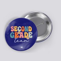Second Grade Team Retro Groovy Back To School 2nd Grade Button