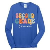 Second Grade Team Retro Groovy Back To School 2nd Grade Tall Long Sleeve T-Shirt