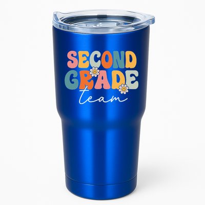 Second Grade Team Retro Groovy Back To School 2nd Grade Tumbler