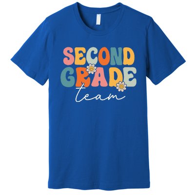 Second Grade Team Retro Groovy Back To School 2nd Grade Premium T-Shirt