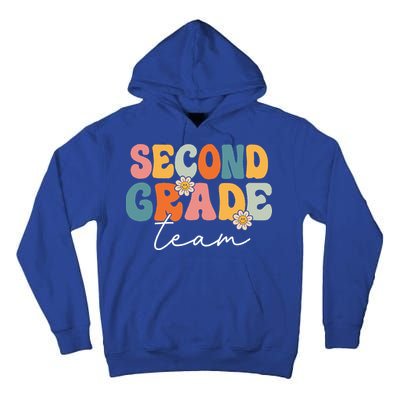 Second Grade Team Retro Groovy Back To School 2nd Grade Tall Hoodie