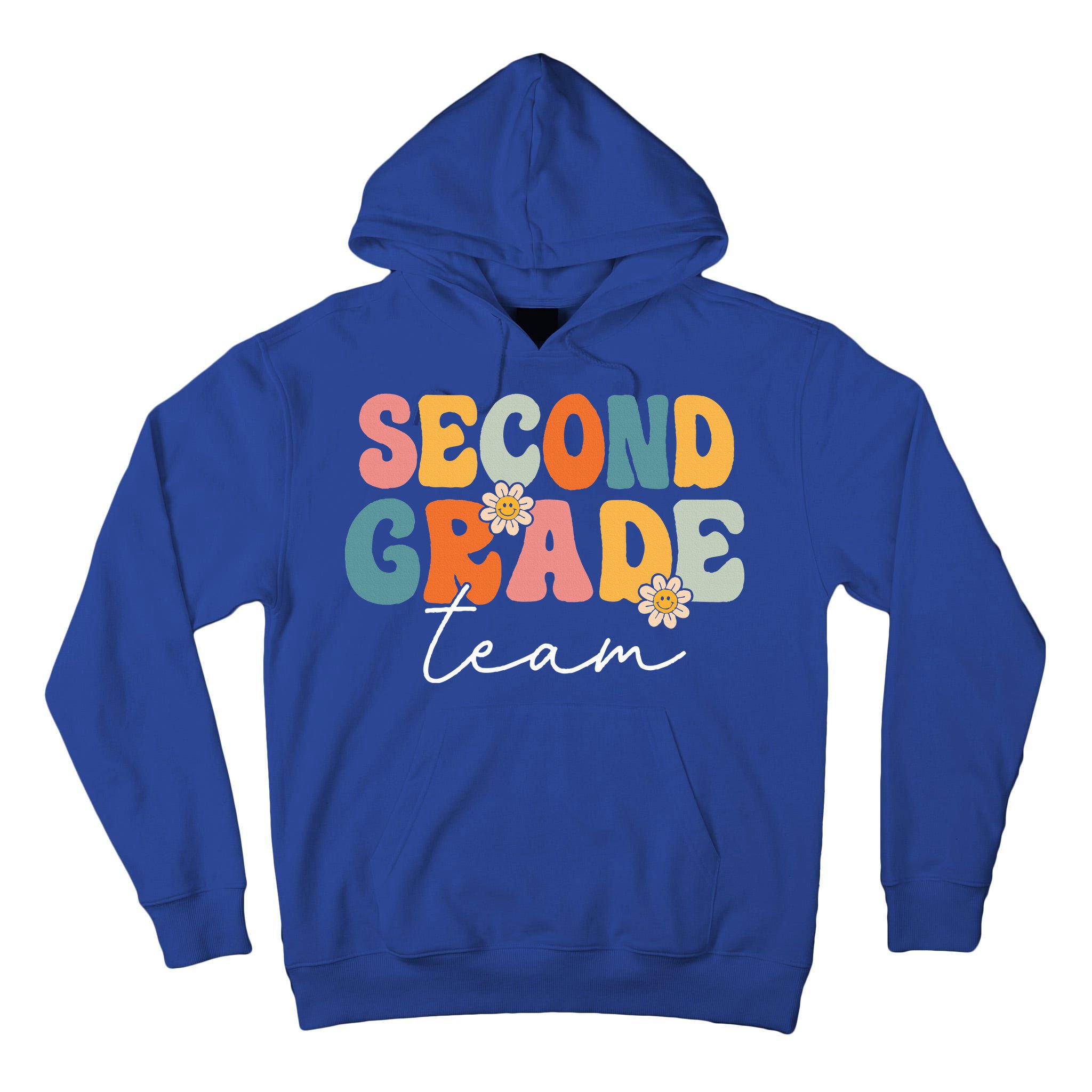 Second Grade Team Retro Groovy Back To School 2nd Grade Tall Hoodie