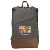 Second Grade Team Retro Groovy Back To School 2nd Grade Cotton Canvas Backpack