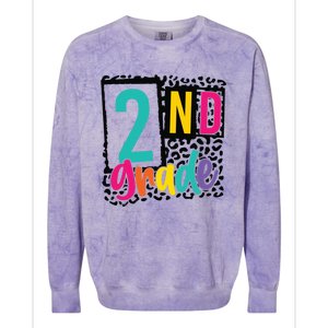 Second Grade Teacher Team 2Nd Grade Squad Gift Colorblast Crewneck Sweatshirt