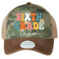 Sixth Grade Team Retro Groovy Back To School 6th Grade Legacy Tie Dye Trucker Hat