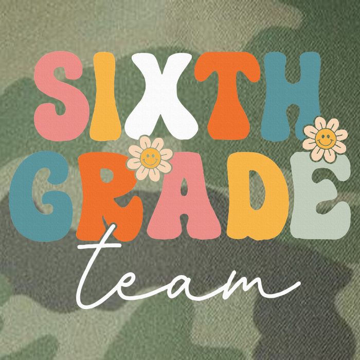 Sixth Grade Team Retro Groovy Back To School 6th Grade Legacy Tie Dye Trucker Hat