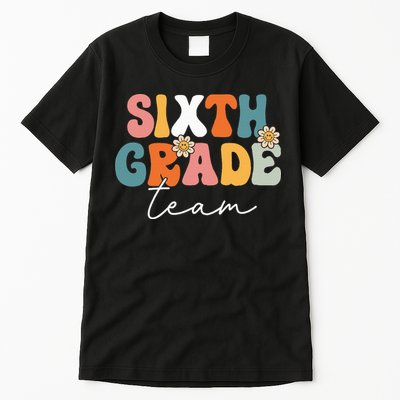 Sixth Grade Team Retro Groovy Back To School 6th Grade Tall T-Shirt