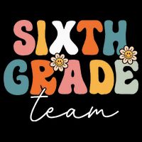 Sixth Grade Team Retro Groovy Back To School 6th Grade Drawstring Bag