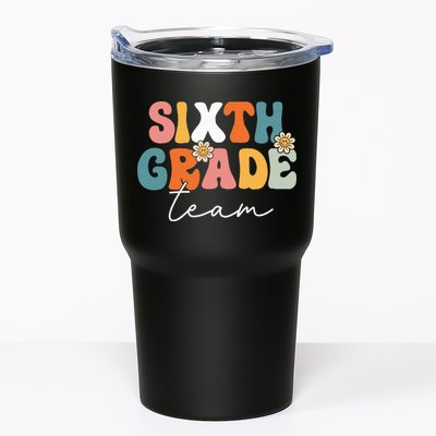 Sixth Grade Team Retro Groovy Back To School 6th Grade Tumbler
