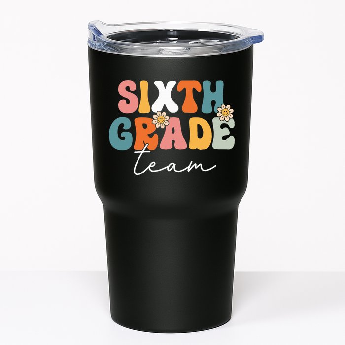Sixth Grade Team Retro Groovy Back To School 6th Grade Tumbler