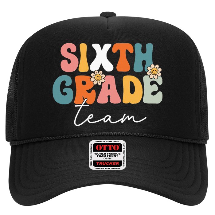 Sixth Grade Team Retro Groovy Back To School 6th Grade Hat