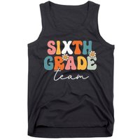 Sixth Grade Team Retro Groovy Back To School 6th Grade Tank Top