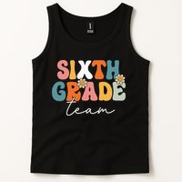 Sixth Grade Team Retro Groovy Back To School 6th Grade Tank Top