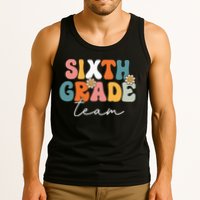 Sixth Grade Team Retro Groovy Back To School 6th Grade Tank Top
