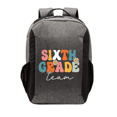 Sixth Grade Team Retro Groovy Back To School 6th Grade Vector Backpack