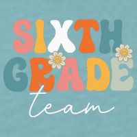 Sixth Grade Team Retro Groovy Back To School 6th Grade Sueded Cloud Jersey T-Shirt