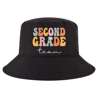Second Grade Team Retro Groovy Vintage First Day Of School Cool Comfort Performance Bucket Hat