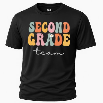 Second Grade Team Retro Groovy Vintage First Day Of School Performance Shirt