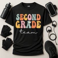 Second Grade Team Retro Groovy Vintage First Day Of School Performance Shirt