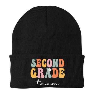 Second Grade Team Retro Groovy Vintage First Day Of School Beanie