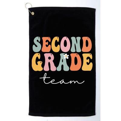 Second Grade Team Retro Groovy Vintage First Day Of School Golf Towel