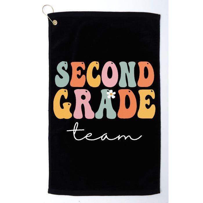 Second Grade Team Retro Groovy Vintage First Day Of School Golf Towel