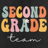 Second Grade Team Retro Groovy Vintage First Day Of School Golf Towel