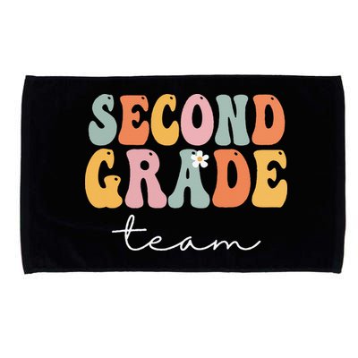 Second Grade Team Retro Groovy Vintage First Day Of School Microfiber Hand Towel