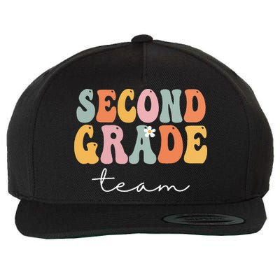 Second Grade Team Retro Groovy Vintage First Day Of School Wool Snapback Cap