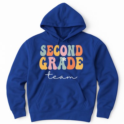 Second Grade Team Retro Groovy Vintage First Day Of School Hoodie