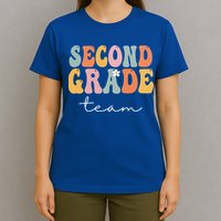 Second Grade Team Retro Groovy Vintage First Day Of School T-Shirt