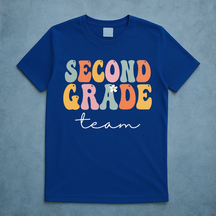 Second Grade Team Retro Groovy Vintage First Day Of School T-Shirt