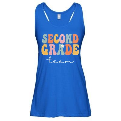 Second Grade Team Retro Groovy Vintage First Day Of School Ladies Essential Flowy Tank