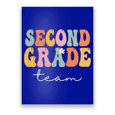 Second Grade Team Retro Groovy Vintage First Day Of School Poster