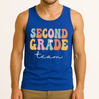 Second Grade Team Retro Groovy Vintage First Day Of School Tank Top