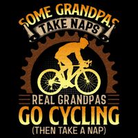Some Grandpas Take Naps Real Grandpas Go Cycling 16 in Basic Backpack