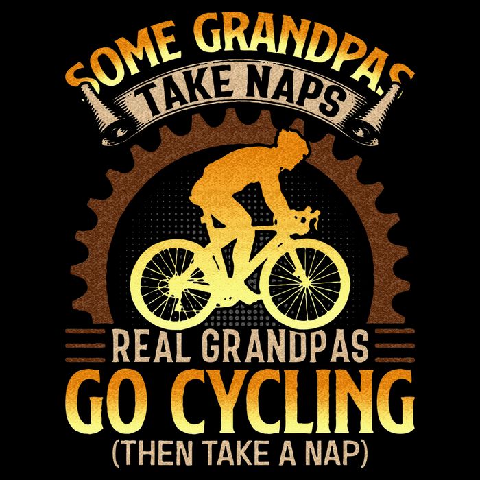 Some Grandpas Take Naps Real Grandpas Go Cycling 16 in Basic Backpack